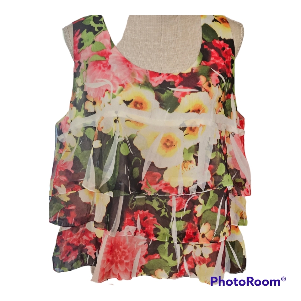 Russell Kemp Ruffled Floral Top